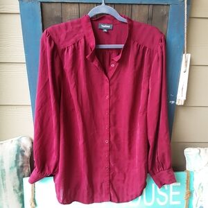 NWOT Modcloth Burgundy Blouse size 2X.